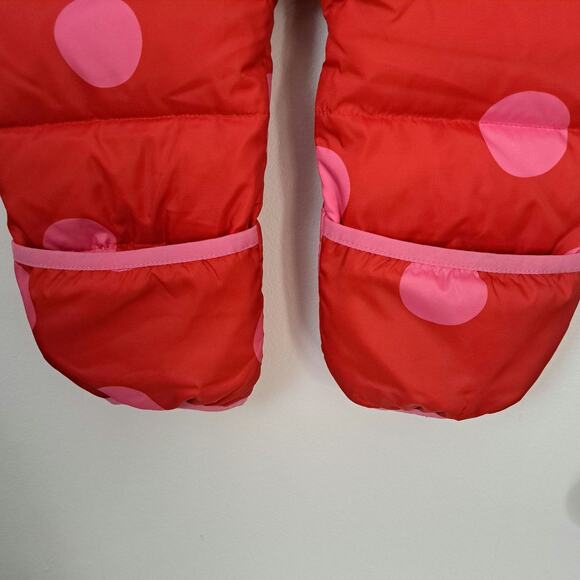 Hanna Andersson Red Pink Polka Dot Print Insulated Baby Snowsuit 18-24 Months - Picture 4 of 10